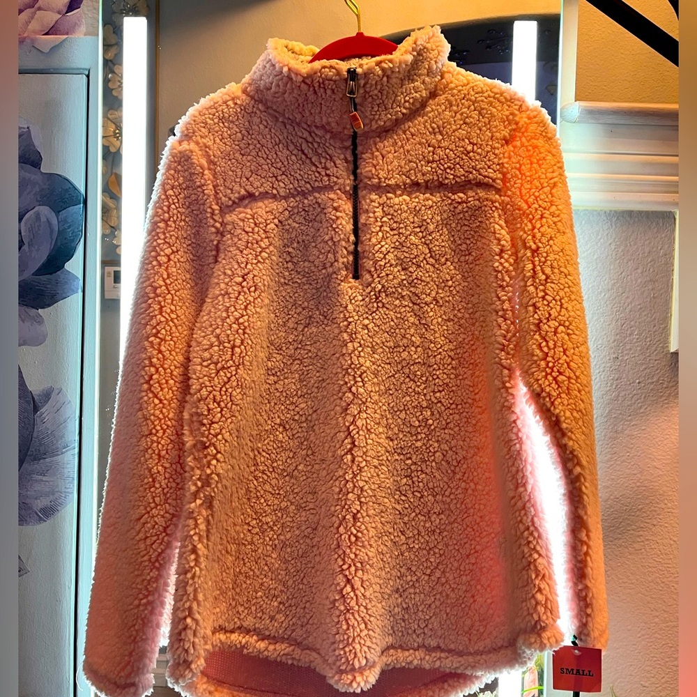 Soft pink zipper jacket